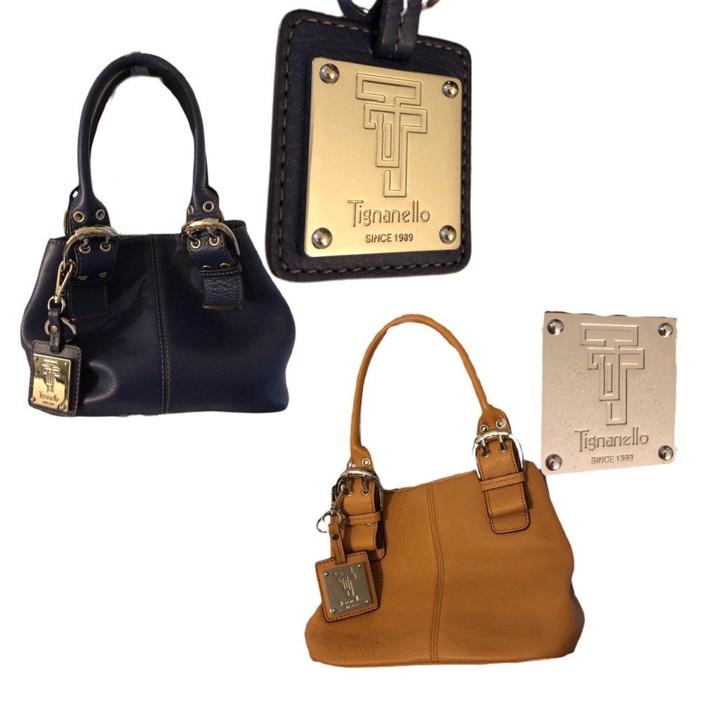 2 Tignanello Leather Satchels —selling as a set